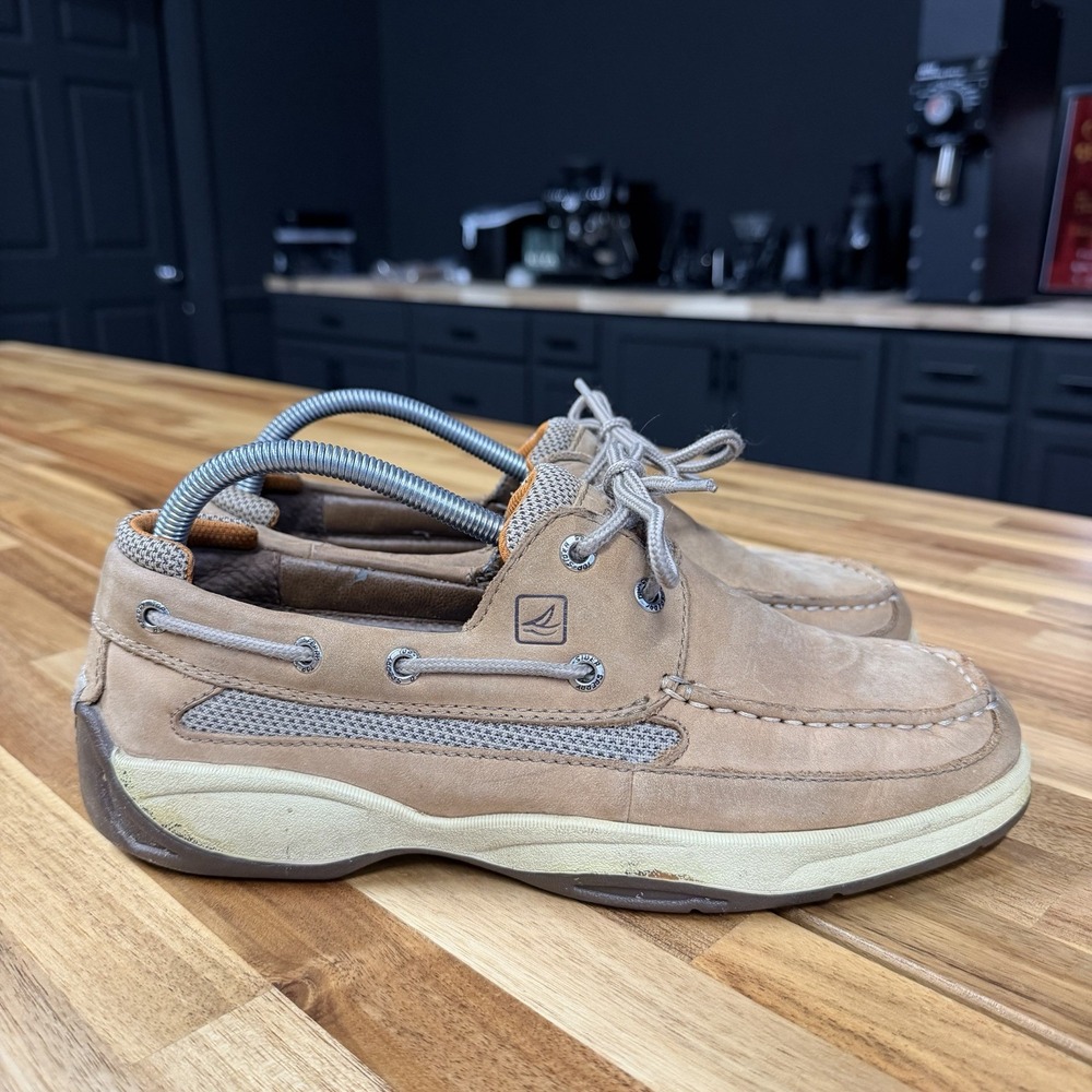 Sperry Top-Sider Men's Lanyard 2-Eye Boat Shoe size 8.5 Tan 0777924 Leather